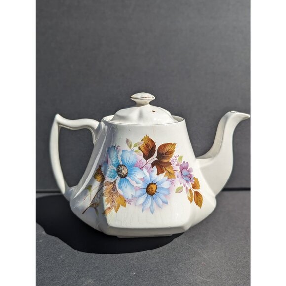 Vintage James Kent Old Foley stamped Melrose 24 Staffordshire Tea Pot - Picture 3 of 6